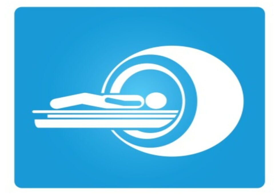 Illustration of an MRI scan procedure.